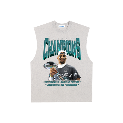 Raw Edge Cotton Tank Top