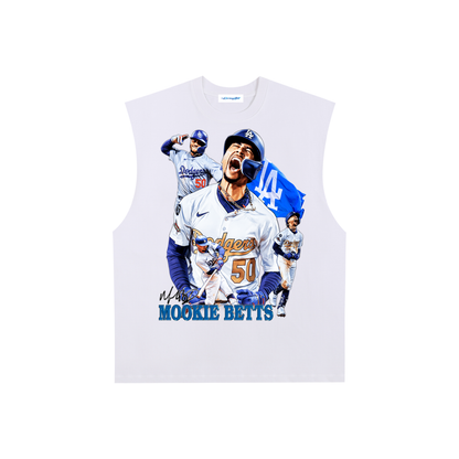Raw Edge Cotton Tank Top