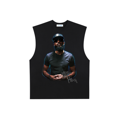Raw Edge Cotton Tank Top