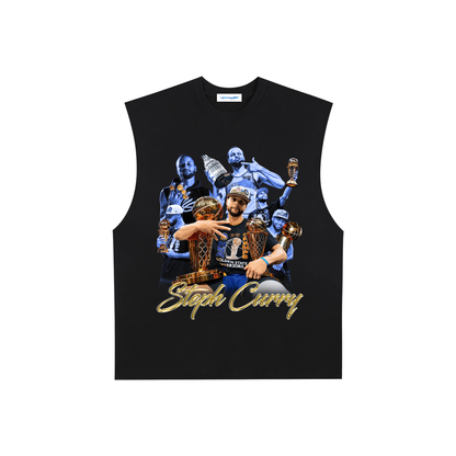 Raw Edge Cotton Tank Top
