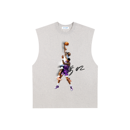 Raw Edge Cotton Tank Top