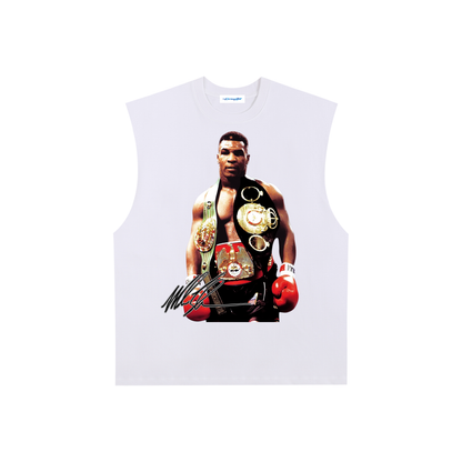 Raw Edge Cotton Tank Top