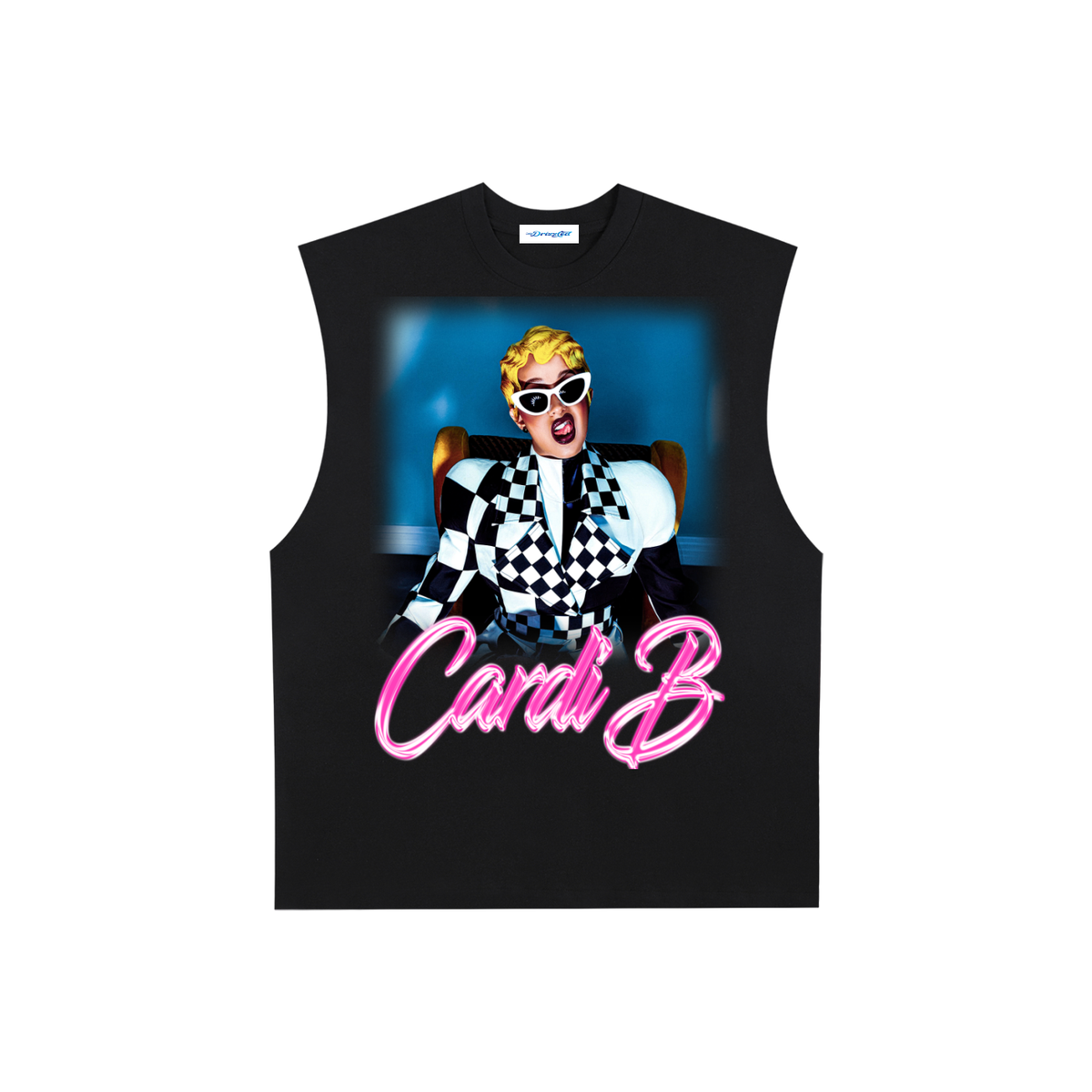Raw Edge Cotton Tank Top