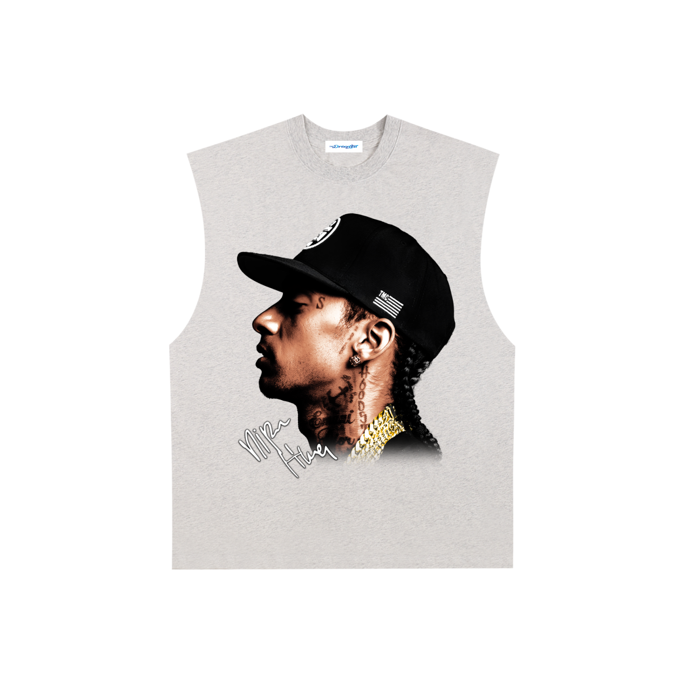Raw Edge Cotton Tank Top