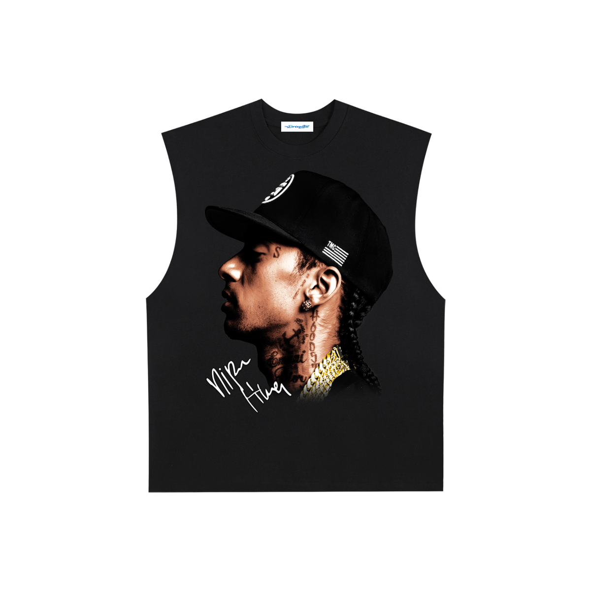 Raw Edge Cotton Tank Top