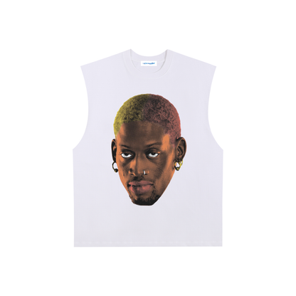 Raw Edge Cotton Tank Top