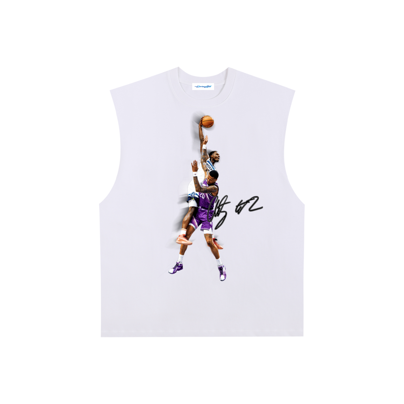 Raw Edge Cotton Tank Top