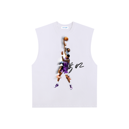Raw Edge Cotton Tank Top
