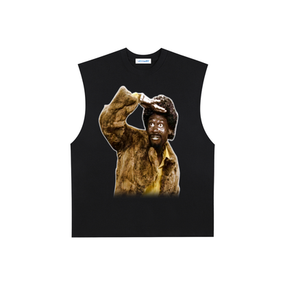 Raw Edge Cotton Tank Top