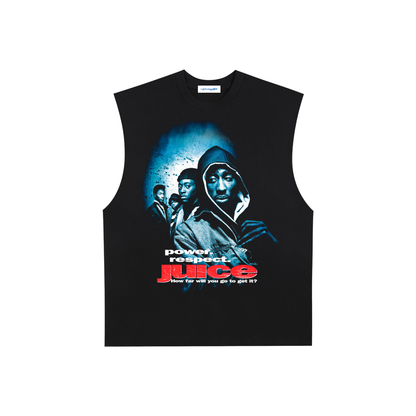 Raw Edge Cotton Tank Top