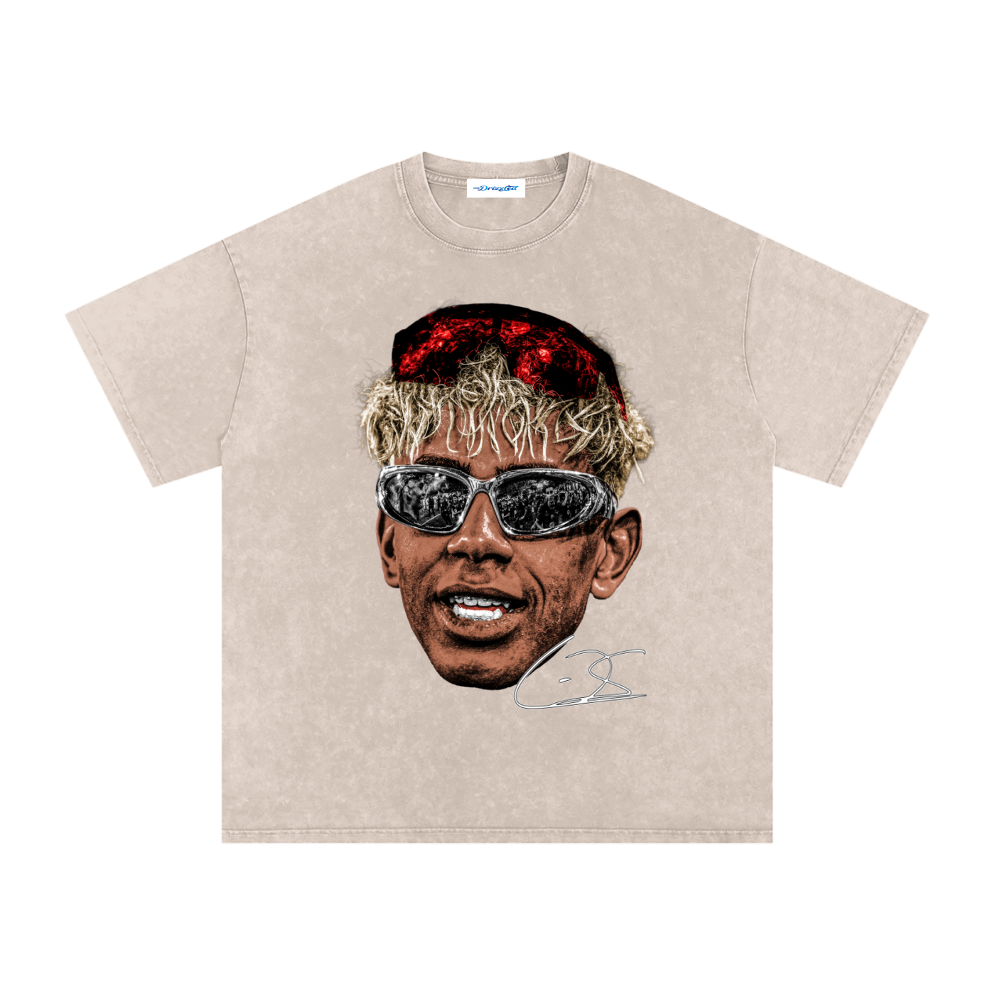 Snow Washed Oversized Cotton T-Shirt
