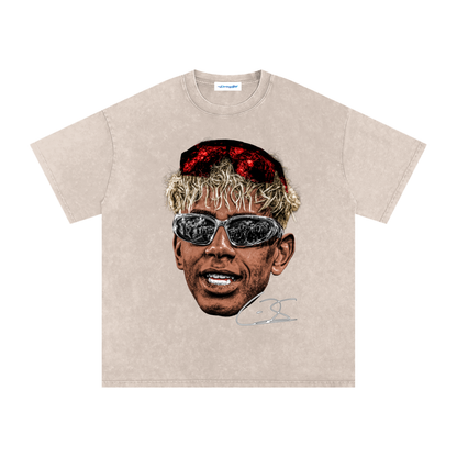 Snow Washed Oversized Cotton T-Shirt