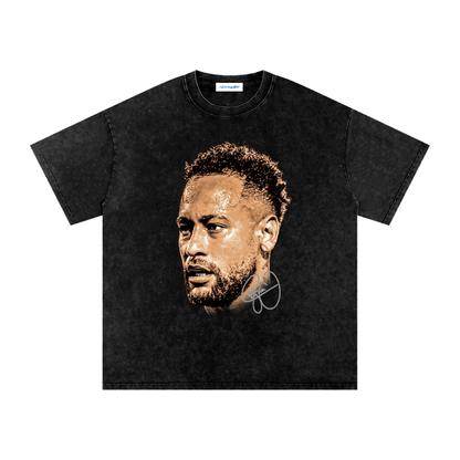 Snow Washed Oversized Cotton T-Shirt